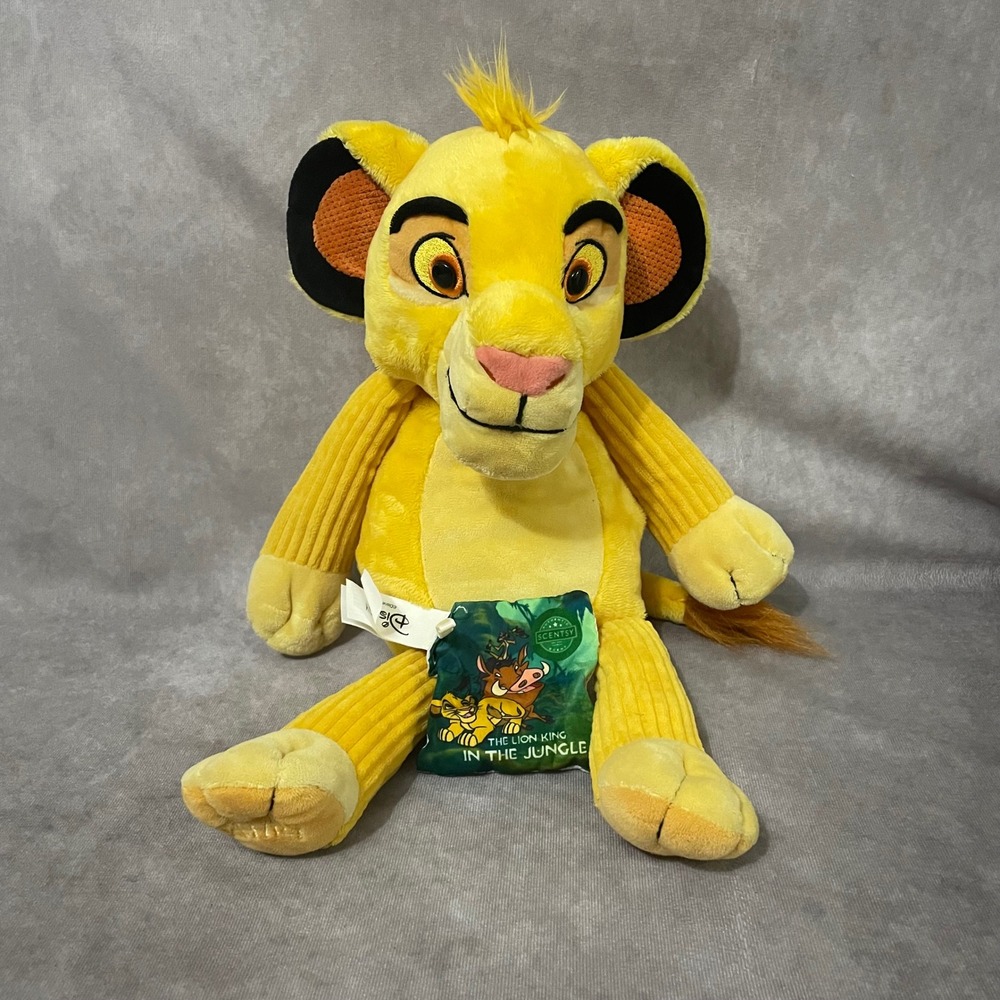 Disney Scentsy Buddy Simba Plush Kids Large Yellow Lion King‎ with Scent Pak
